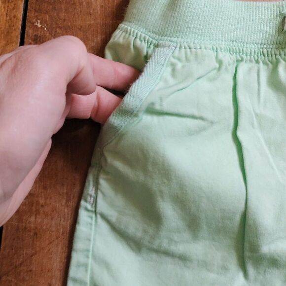Carters Shorts 2T mint green cotton shorts pull on Spring Easter Pastel - Picture 4 of 6